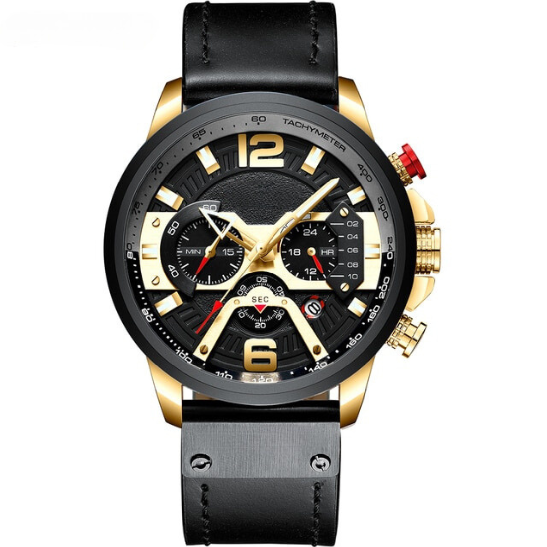 Military Leather Wristwatch