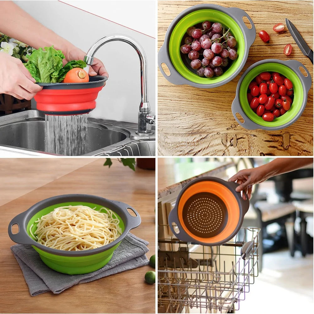 Foldable Silicone Vegetable Strainer