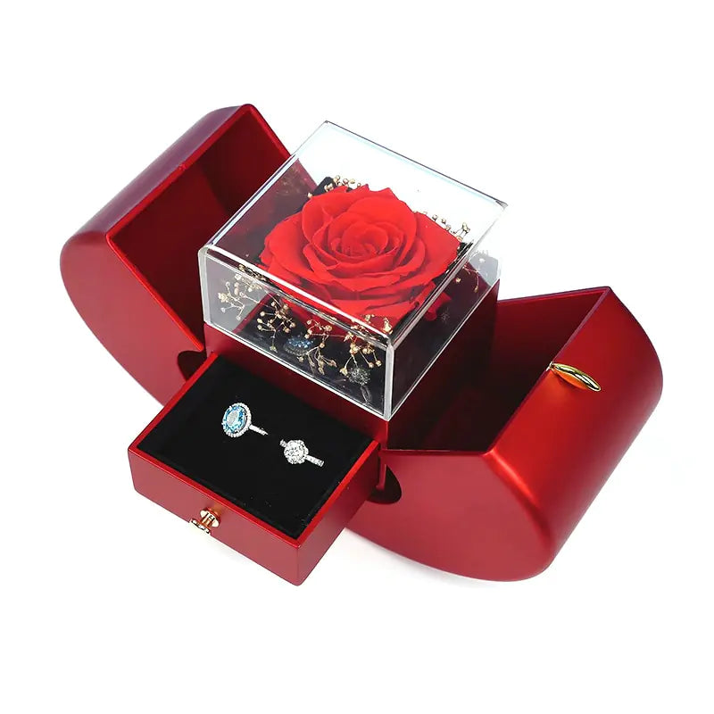 Eternal Flower Apple Jewelry Box